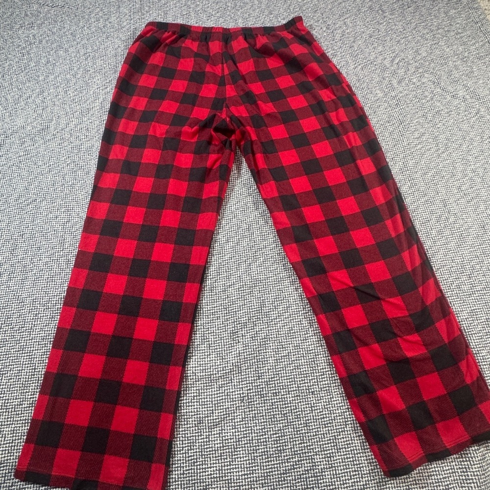 Wondershop Target Womens XL Red Black Buffalo Plaid Fleece Pajama Pants Holiday - Picture 2 of 5